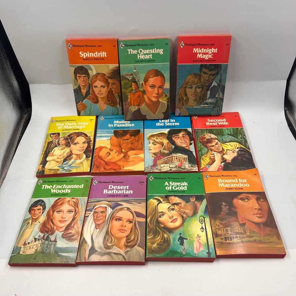 Vtg Harlequin Romance Paperback Lot 22 Books Pargeter Stratton Lamb 1970s 80s - Picture 4 of 13